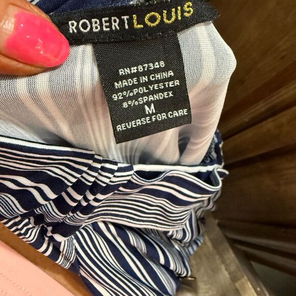 Robert Louis Black and White A Line Midi Skirt - Picture 6 of 8